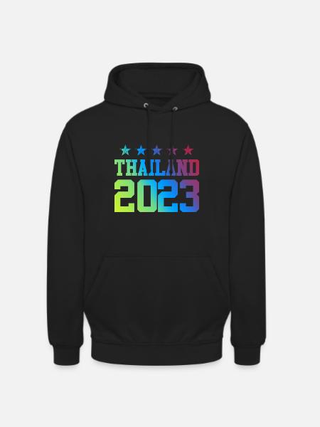 Thaïlande 2023 - Sweat-shirt à capuche unisexe - noir