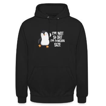 Cute Penguin Lover Short People Zoo - Unisex Hoodie - black - Front - Alina (178cm) & Michal (187cm)