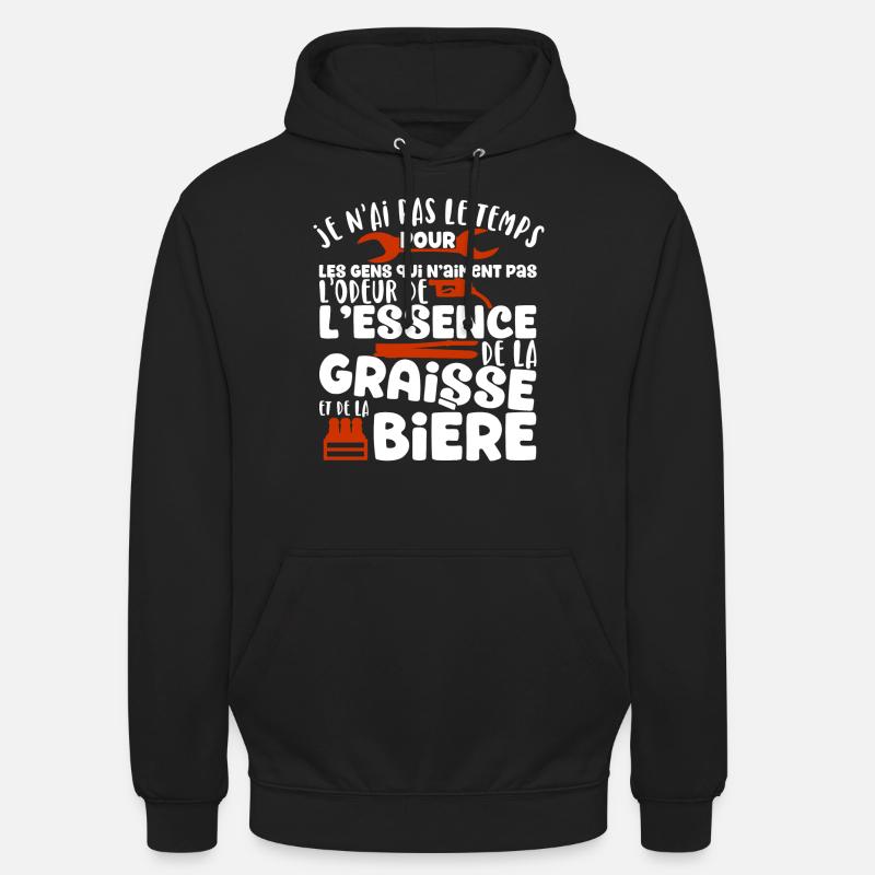 L'odeur de l'essence cadeau - Sweat-shirt à capuche unisexe - noir