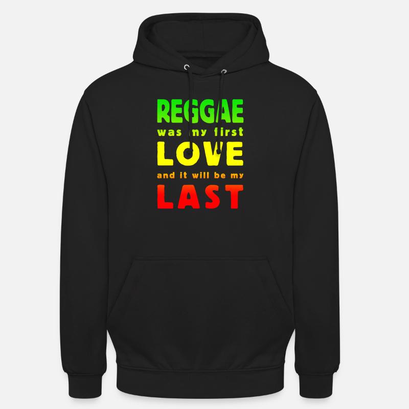 reggae was my first love multicolor - Unisex Hoodie - Schwarz