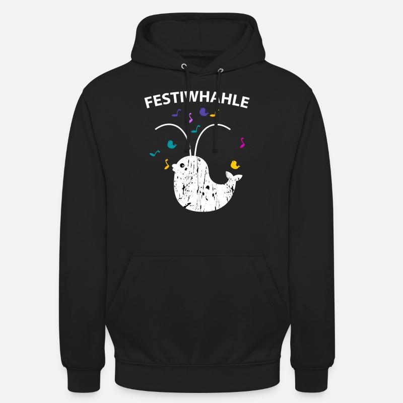 Festiwhale - Sweat-shirt à capuche unisexe - noir