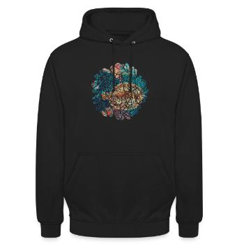 Underwater world - Unisex Hoodie - black - Front - Alina (178cm) & Michal (187cm)