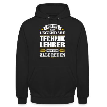 Ich Bin Dieser Legendäre Techniklehrer Lehrer - Unisex Hoodie - Schwarz - Vorne - Alina (178cm) & Michal (187cm)