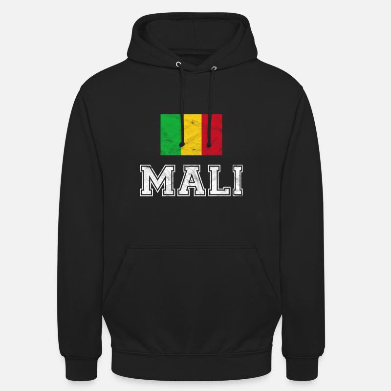 Drapeau Mali Bamako Afrique cadeau - Sweat-shirt à capuche unisexe - noir