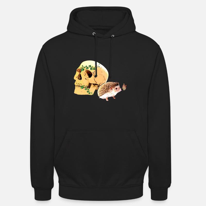 Kleiner neugieriger Igel - Unisex Hoodie - Schwarz