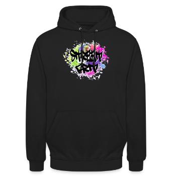 Graffiti street art - Unisex Hoodie - Schwarz - Vorne - Alina (178cm) & Michal (187cm)
