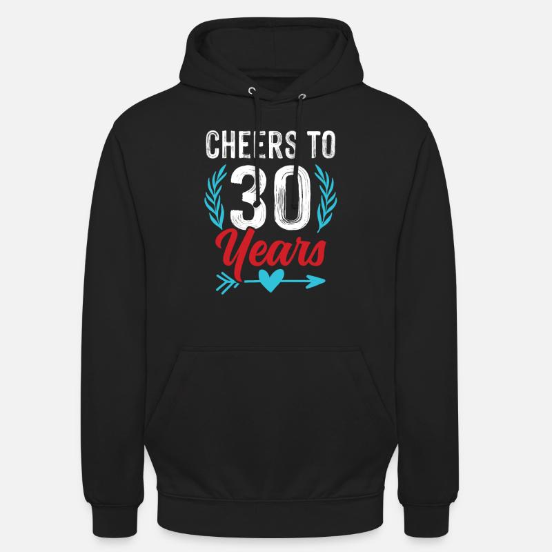 30 ans - Sweat-shirt à capuche unisexe - noir