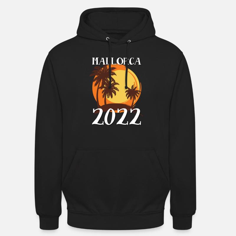 Mallorca 2022 Palmen - Unisex Hoodie - Schwarz