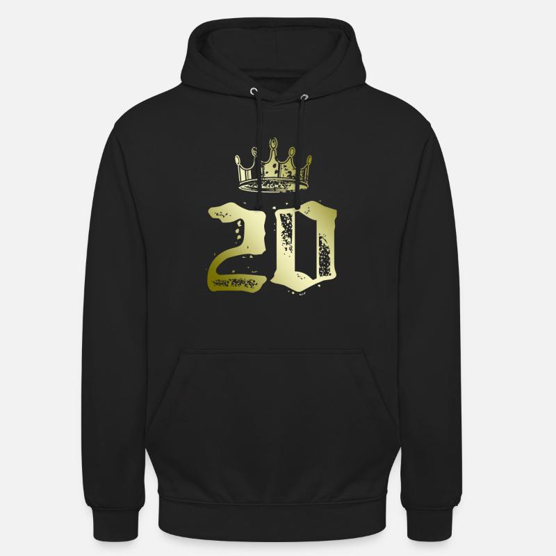 20 number crown - Unisex Hoodie - black