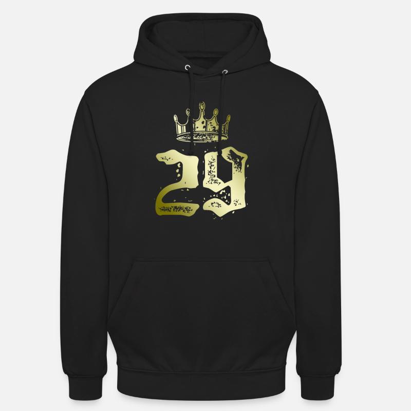 29 Couronne numérique - Sweat-shirt à capuche unisexe - noir