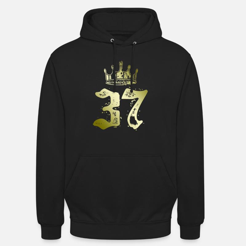 37 Couronne numérique - Sweat-shirt à capuche unisexe - noir