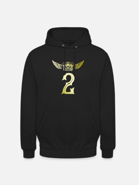 2 Number crown - Unisex Hoodie - black