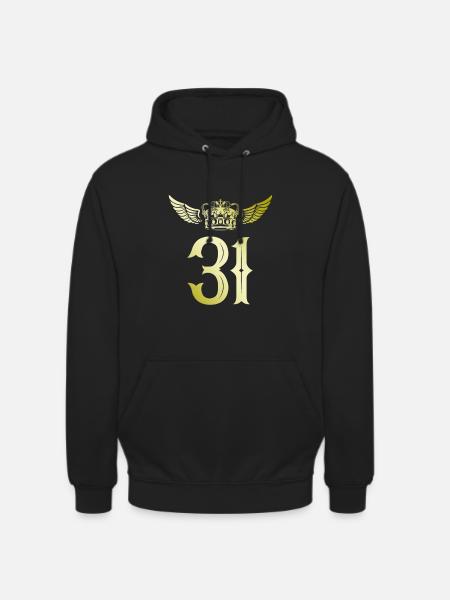 31 Couronne numérique - Sweat-shirt à capuche unisexe - noir