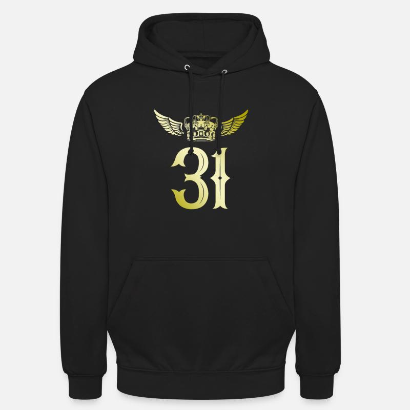 31 Couronne numérique - Sweat-shirt à capuche unisexe - noir