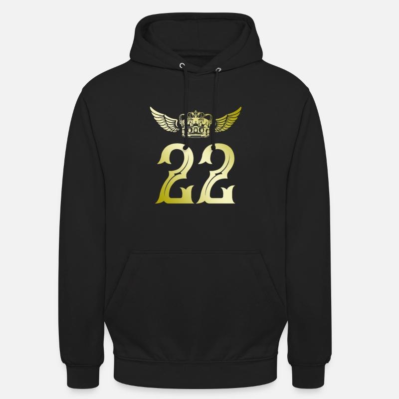 22 Couronne de numéros - Sweat-shirt à capuche unisexe - noir