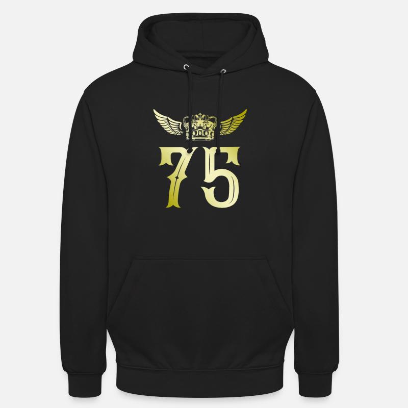 75 Couronne numérique - Sweat-shirt à capuche unisexe - noir