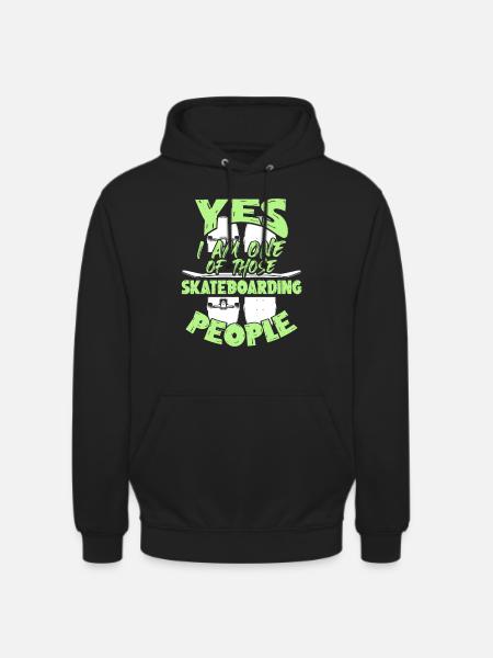 slogan skateboard - Sweat-shirt Ă capuche unisexe - noir