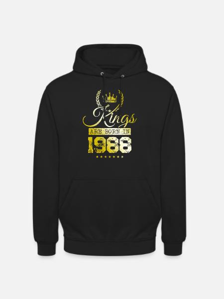 kings are born 1988 - Unisex Hoodie - black