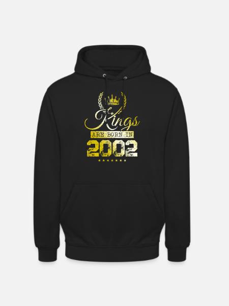 kings are born 2002 - Unisex Hoodie - black