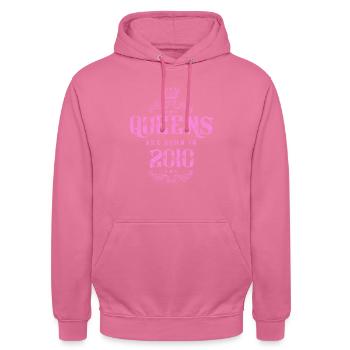 born in 2010 - Unisex Hoodie - pink - Front - Alina (178cm) & Michal (187cm)