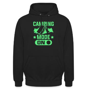 camping fashion - Unisex Hoodie - black - Front - Alina (178cm) & Michal (187cm)