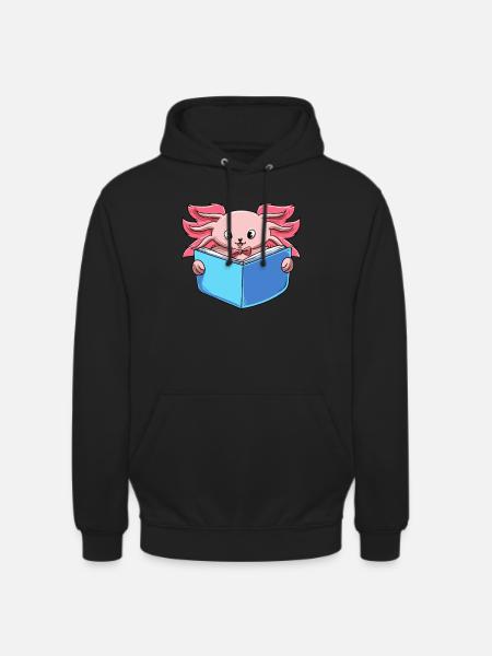Axolotl Reader Lire - Sweat-shirt à capuche unisexe - noir