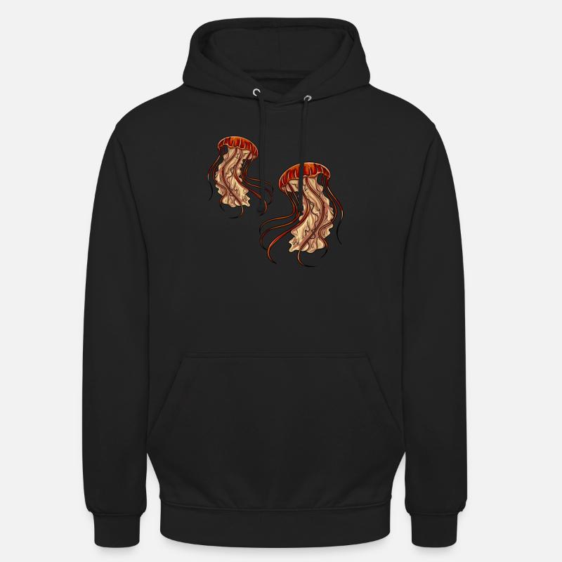 Méduses Créatures Marines - Sweat-shirt à capuche unisexe - noir