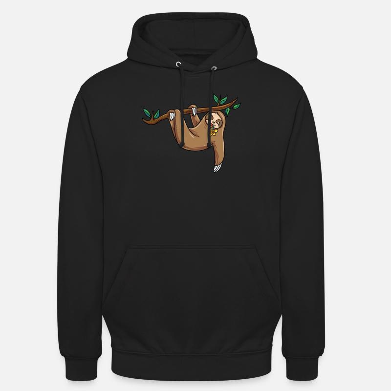 Faultier - Unisex Hoodie - Schwarz