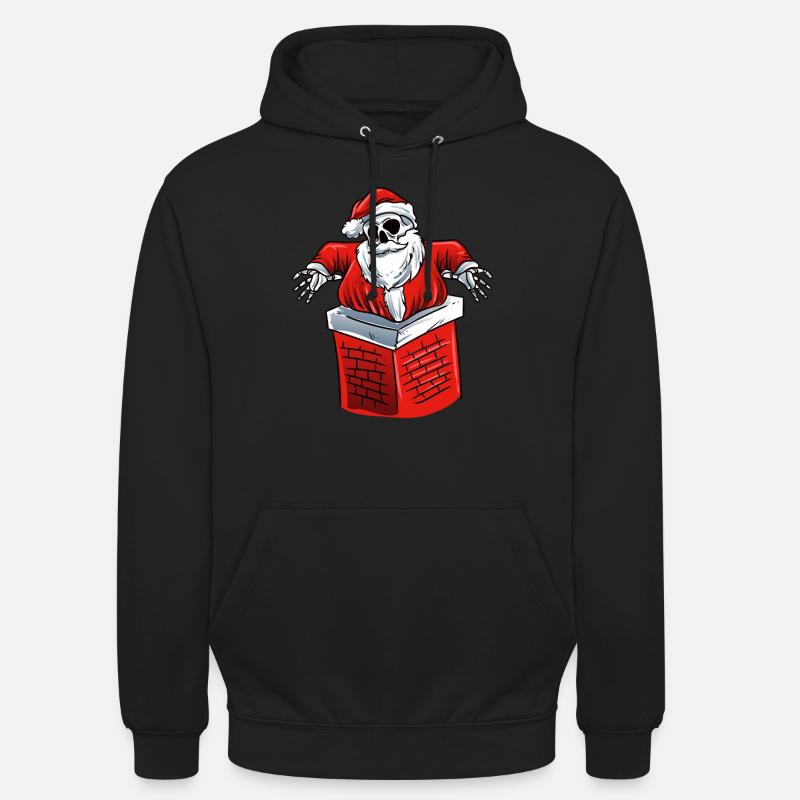 Squelette du Père Noël - Sweat-shirt à capuche unisexe - noir