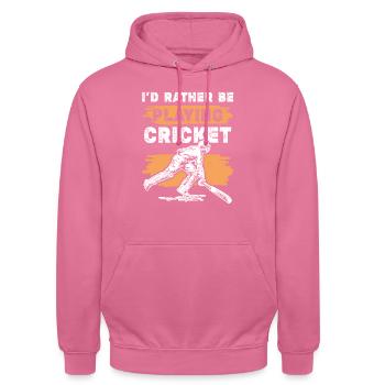 Cricket - Unisex Hoodie - pink - Front - Alina (178cm) & Michal (187cm)