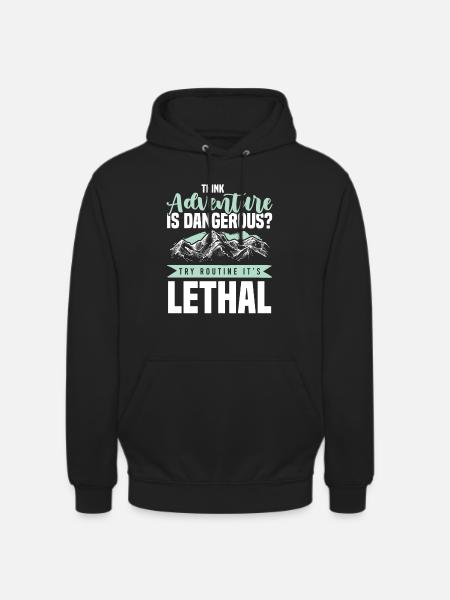 abenteuer klettern - Unisex Hoodie - Schwarz