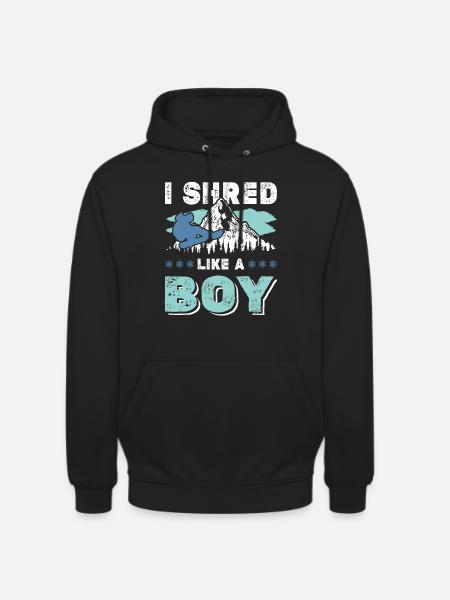 snowboarding boy - Unisex Hoodie - black