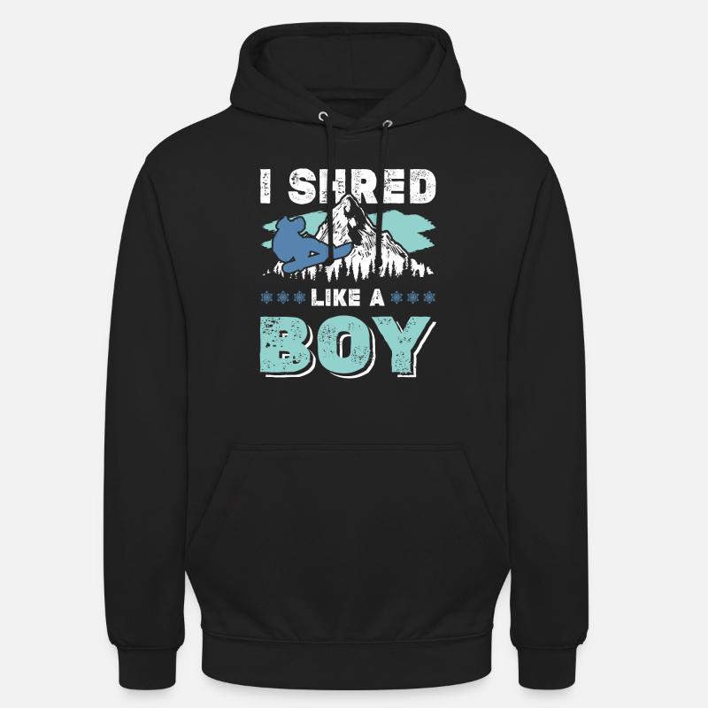 Garçon de snowboard - Sweat-shirt à capuche unisexe - noir