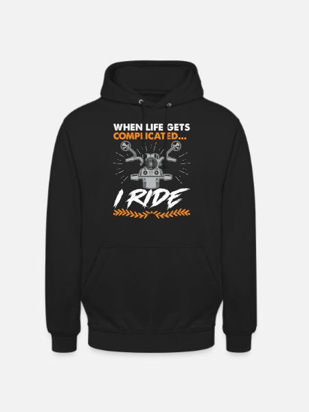 Life complicated motorcycle - Unisex Hoodie - black
