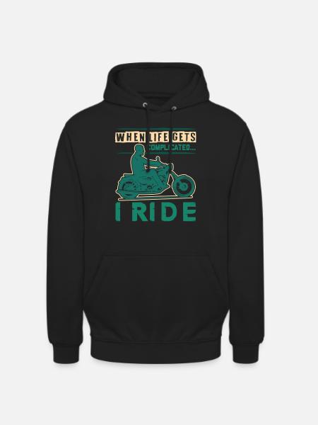 Motorcycle Life Saying - Unisex Hoodie - black