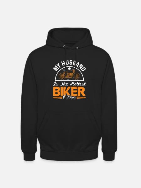 motorcycle husband saying - Unisex Hoodie - black