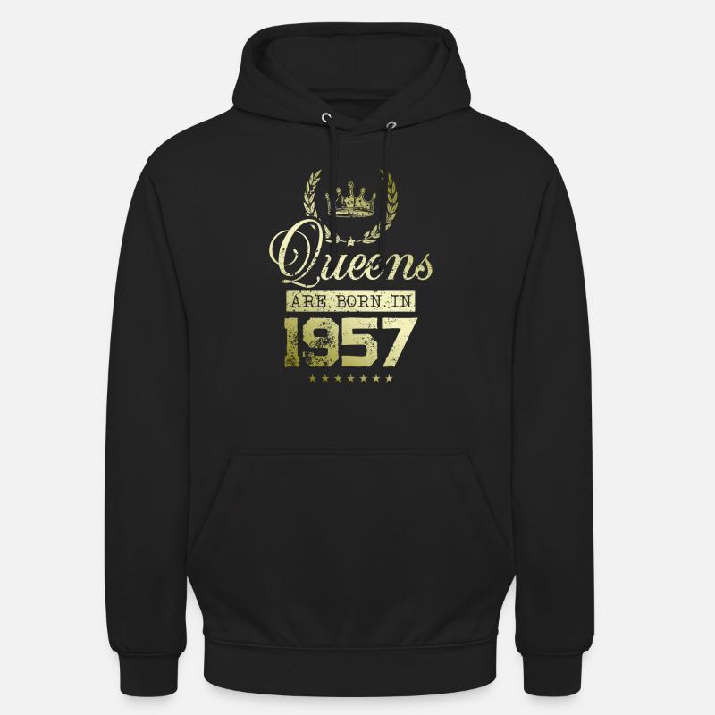 Queens nées en 1957 - Sweat-shirt à capuche unisexe - noir