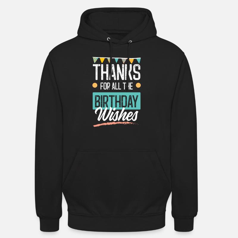 Salutations d’anniversaire - Sweat-shirt à capuche unisexe - noir
