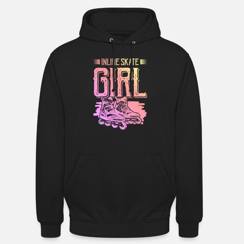 skate inline mädchen - Unisex Hoodie - Schwarz