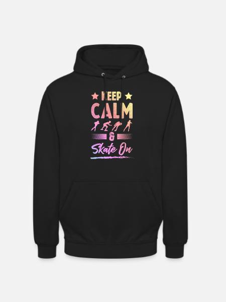 keep calm skate - Unisex Hoodie - Schwarz