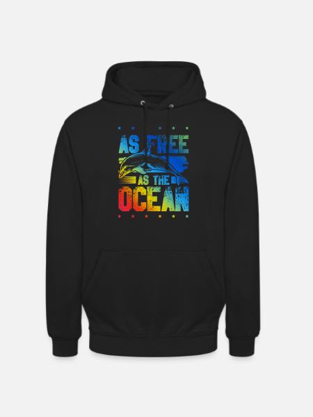dolphins save the ocean - Unisex Hoodie - black