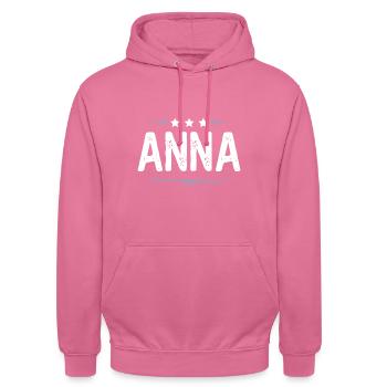 Anna - Unisex Hoodie - Pink - Vorne - Alina (178cm) & Michal (187cm)