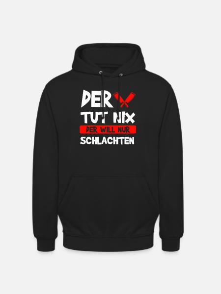 Fleischer Fleisch Metzger Geschenk - Unisex Hoodie - Schwarz