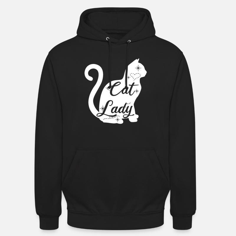 Dame chat - Sweat-shirt à capuche unisexe - noir
