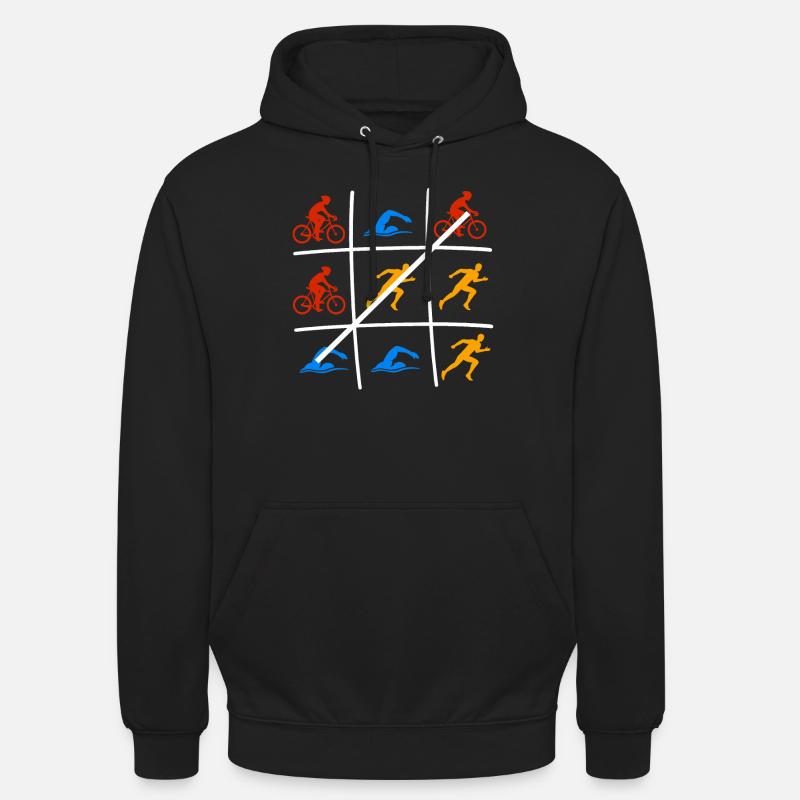 Triathlon triathlète triathlètes cadeau - Sweat-shirt à capuche unisexe - noir