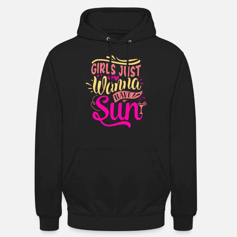 soleil été vacances bronzage plage soleil - Sweat-shirt à capuche unisexe - noir