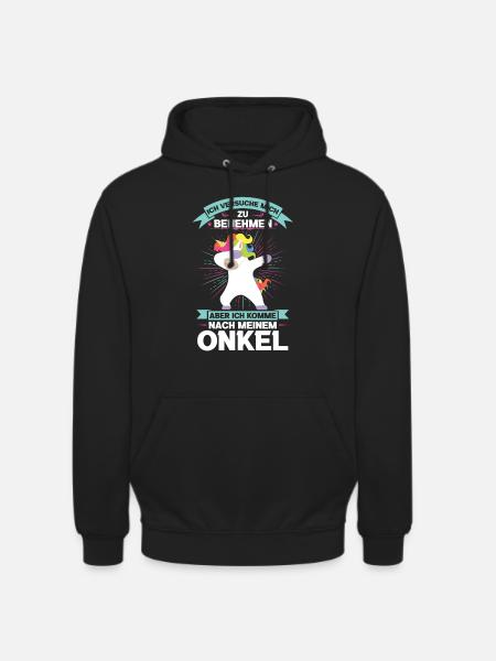 Onkel Nichte Neffe Geschenk - Unisex Hoodie - Schwarz