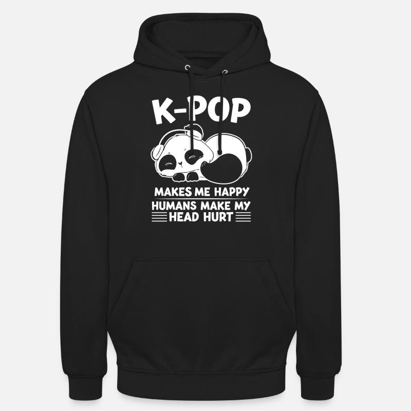 K-Pop Panda K-Pop-Panda Gift - Unisex Hoodie - black