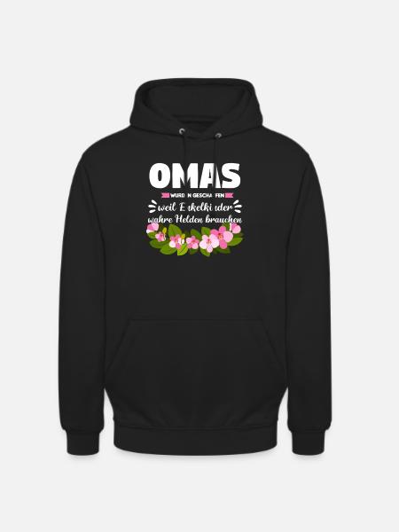 Oma Großmutter Enkelkind Geschenk - Unisex Hoodie - Schwarz