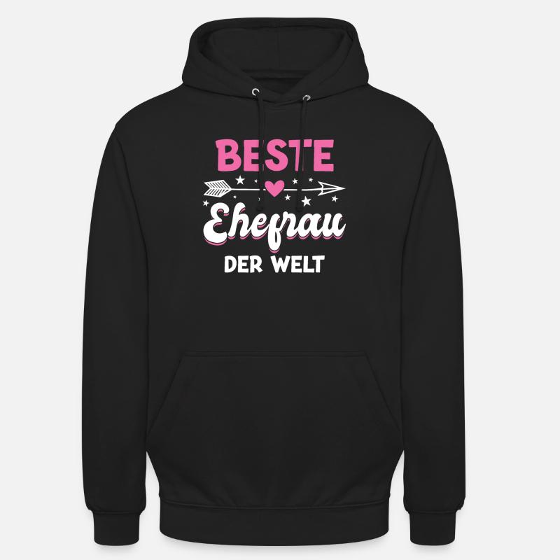 Beste Ehefrau Ehemann Ehefrau Geschenk - Unisex Hoodie - Schwarz